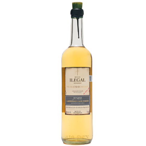 Bottle Of Mezcal illegal Reposedo Caribbean cask 