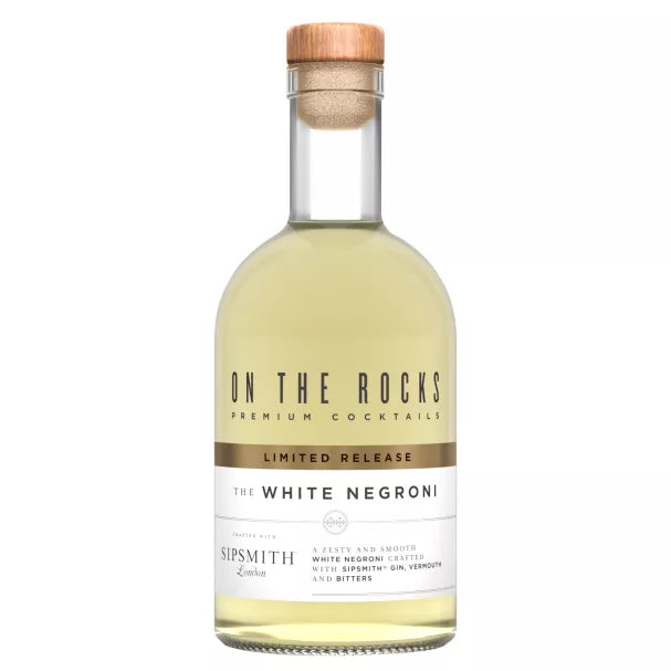 bottle of On the Rocks White Negroni