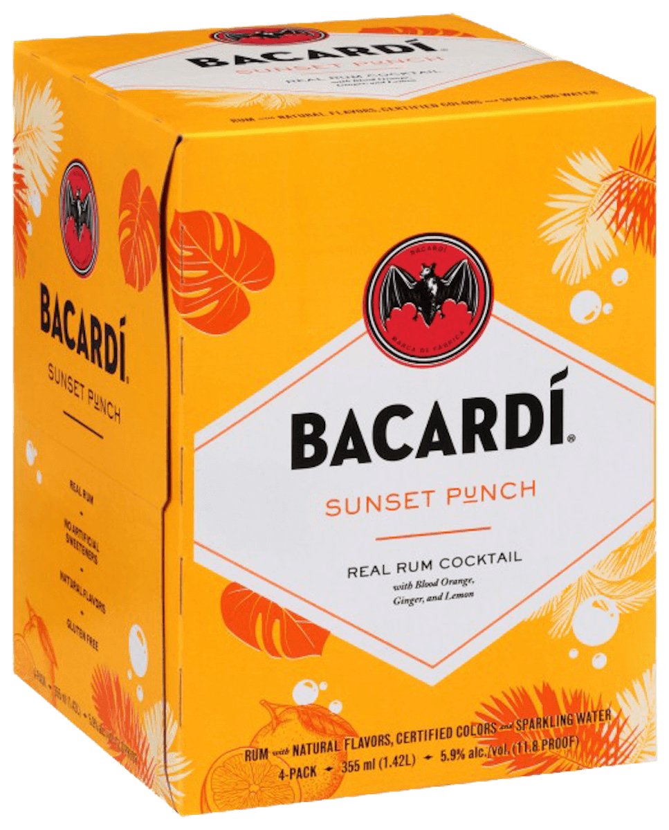 Bacardi Sunset punch Real Rum Cocktail - Bk Wine Depot Corp