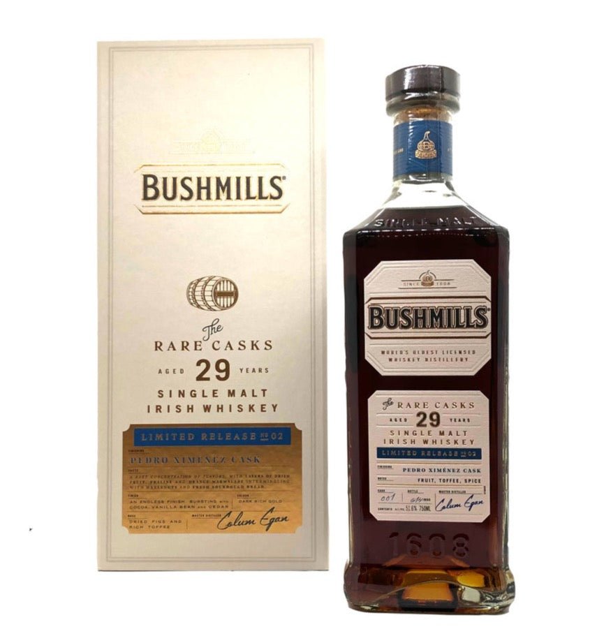 Bushmills "The Rare Casks" Pedro Ximenez Cask Finish 29 Year Old Single Malt Irish Whiskey Limited Release No 02 - Bk Wine Depot Corp