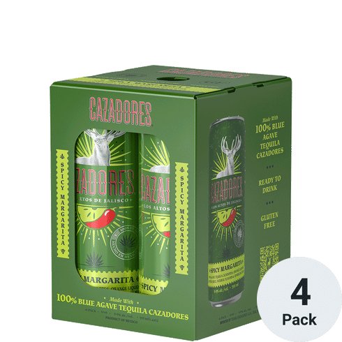 CAZADORES COCKTAILS SPICY MARGARITA 4PK - 12OZ CANS - Bk Wine Depot Corp