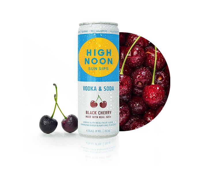 High Noon Sun Sips Vodka & Soda Black Cherry - Bk Wine Depot Corp