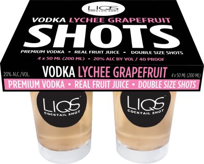 LIQS COCKTAIL SHOT VODKA LYCHEE GRAPEFRUIT - Bk Wine Depot Corp