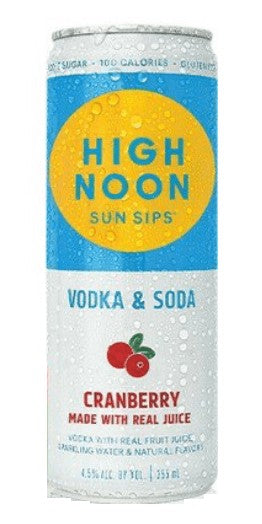 High Noon Sun Sips Vodka & Soda Cranberry