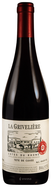 LA GRIVELIERE TETE DE CUVEE COTES DU RHONE 2017 - Bk Wine Depot Corp